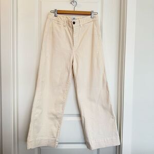 GAP | Cream High Rise Wide Leg Crop Jeans